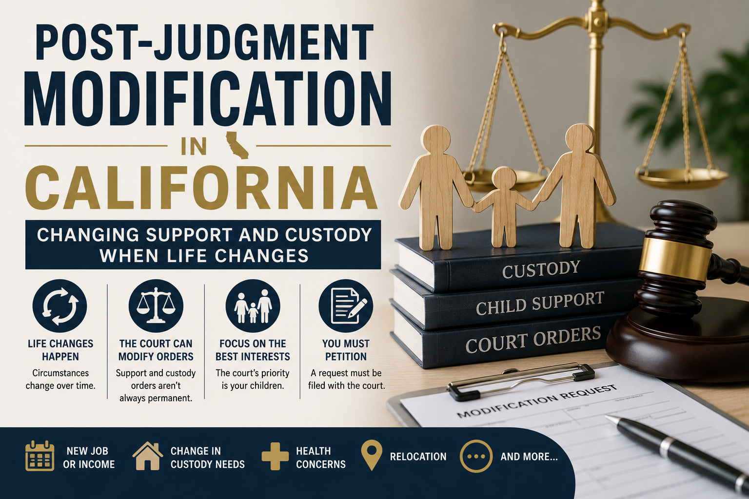 Post‑Judgment Modification in California: Changing Support and Custody When Life Changes