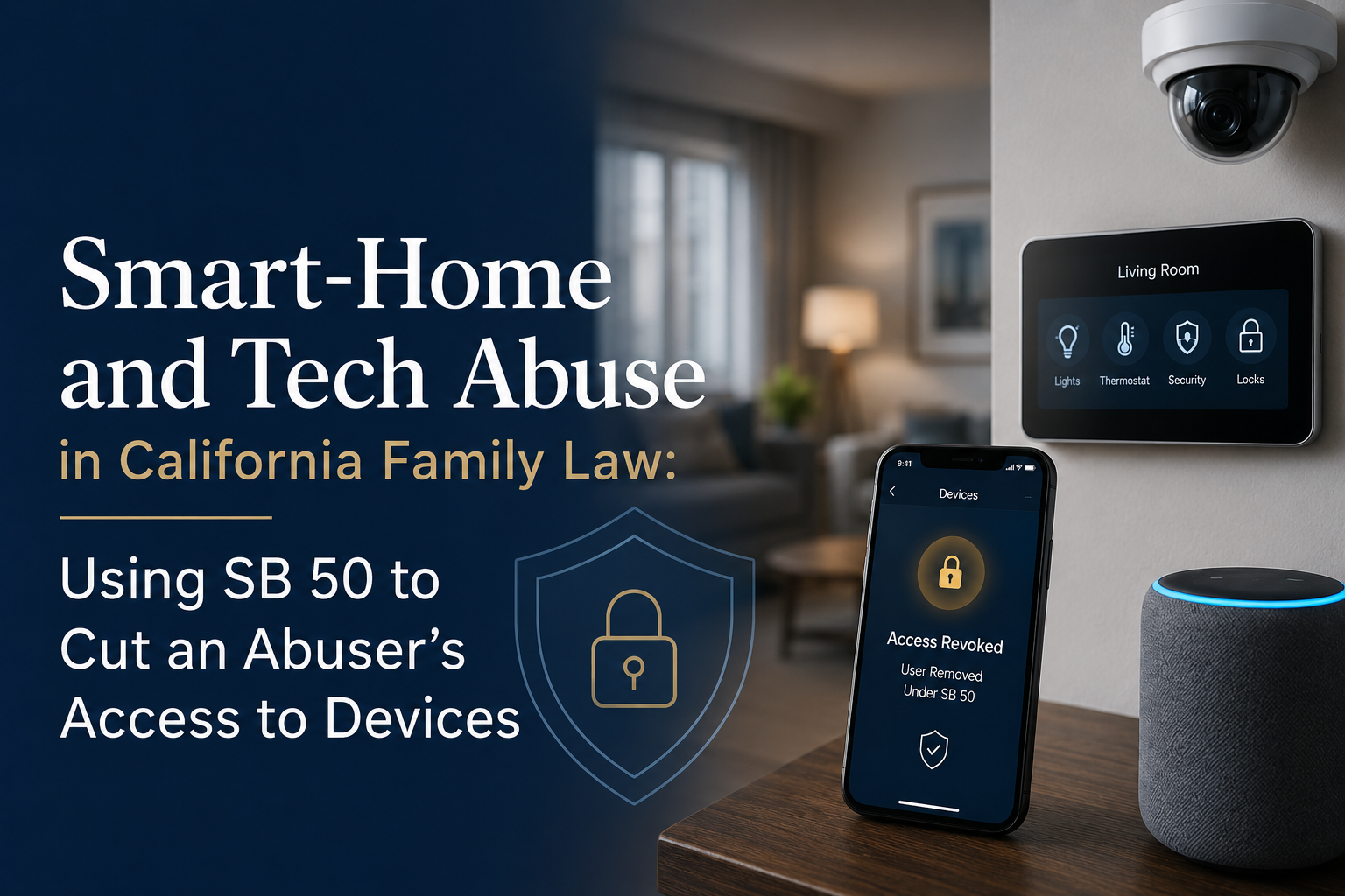 Smart‑Home and Tech Abuse in California Family Law: Using SB 50 to Cut an Abuser’s Access to Devices
